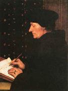 Hans Holbein Erasmus oil painting